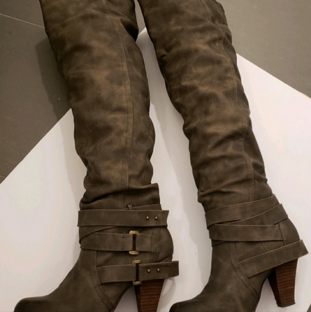 Not Rated - Knee High Boots - Pleated - Picture 3 of 10